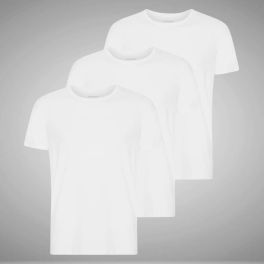 3-Pak Hvide Bambus T-Shirts, str. 4XL - Alt bambus