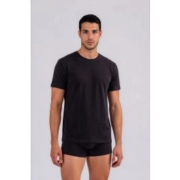 Sort bambus t-shirt til mænd -