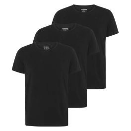 3-Pak Sort bambus t-shirt til mænd, str. medium - Alt bambus